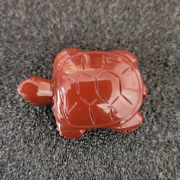 Turtle Figurine Red Stone Decorative/Collectible Small Hand Carved Vintage READ - Picture 11 of 15